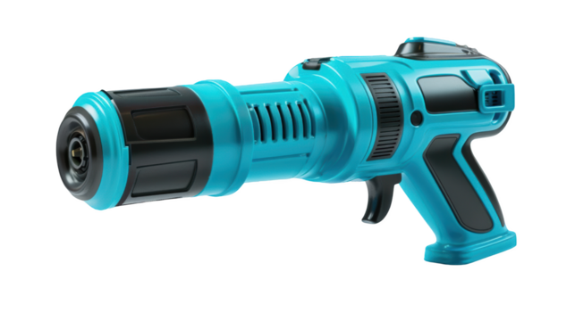 Futuristic Blue and Black Sci Fi Blaster Gun