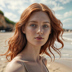 Sun-Kissed Serendipity: A Ginger Beauty's Urban Odyssey