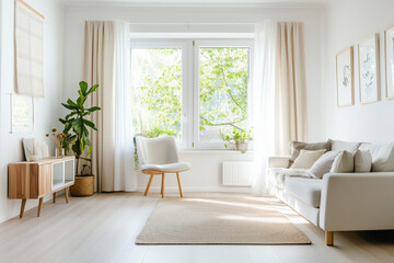 Fototapeta premium Modern Minimalist Living Room