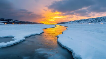 Fototapeta premium There is an ice road