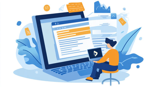 Blog content creator updating a WordPress site with the latest blog entry