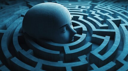 Abstract Mind Maze: A Journey of Thought and Decision