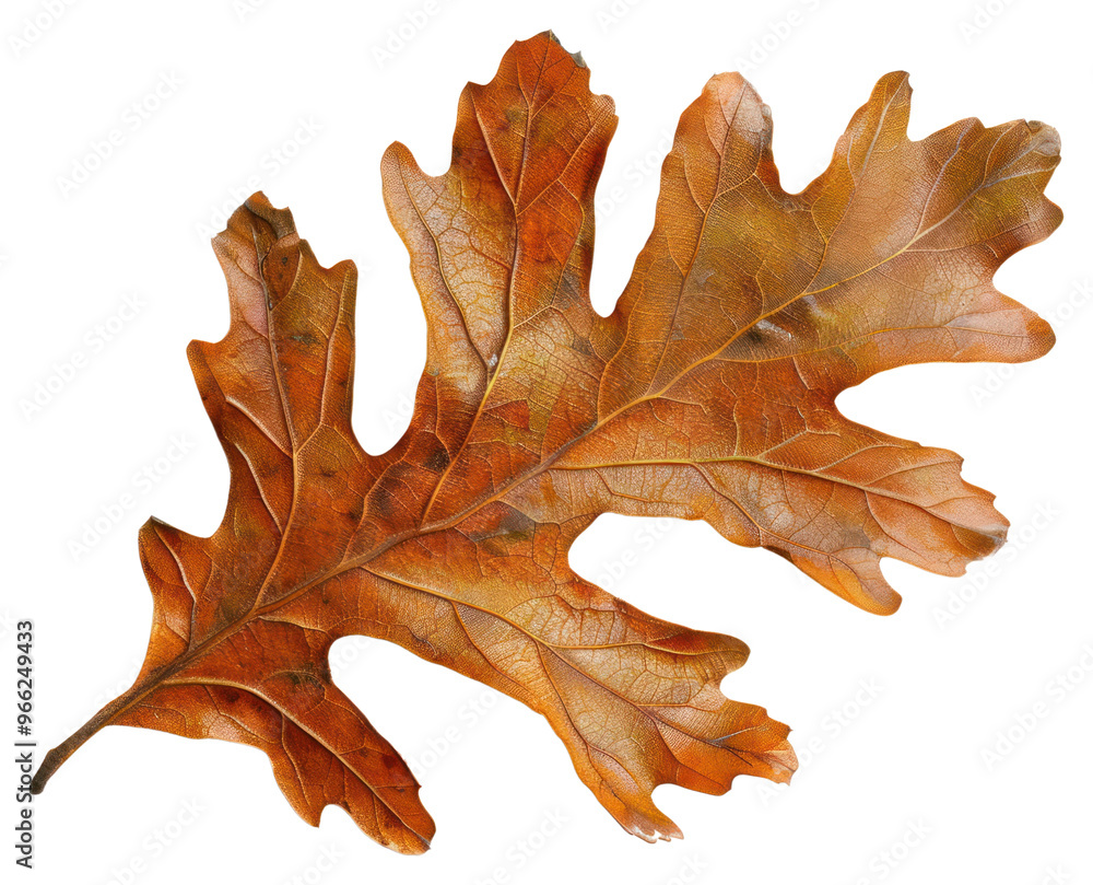 Canvas Prints PNG Autumn oak leaf on white