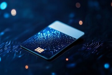 A sleek and modern white biometric access card with embedded technology, symbolizing security, innovation, convenience, futuristic access control, and digital identity.