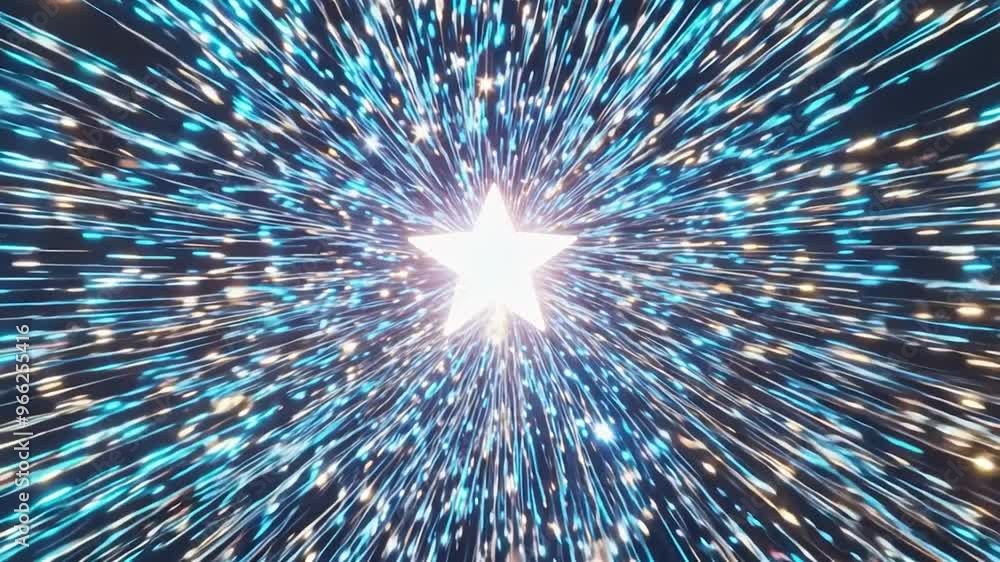 Poster mesmerizing neon light rays blur in vibrant colors, creating a futuristic time travel effect perfect
