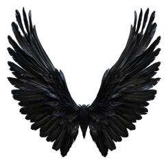 Obraz premium PNG Bold black wings spread wide