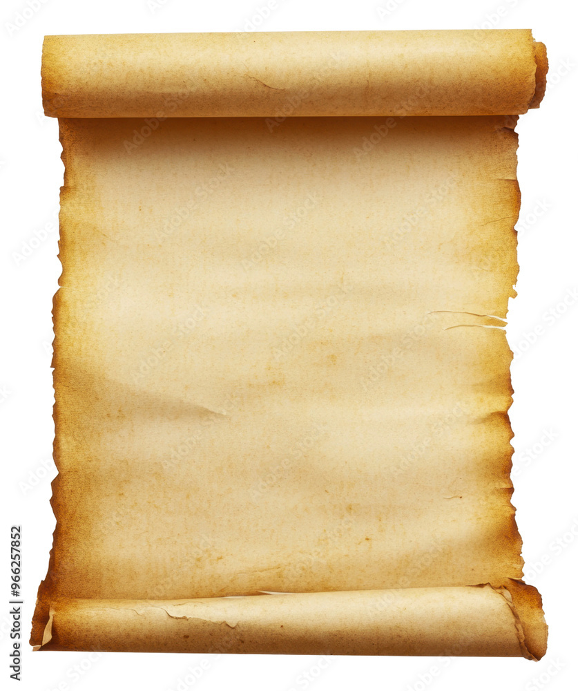 Poster png ancient scroll on plain background