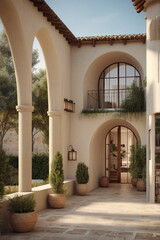 Fototapeta premium Luxury Mediterranean villa with pool