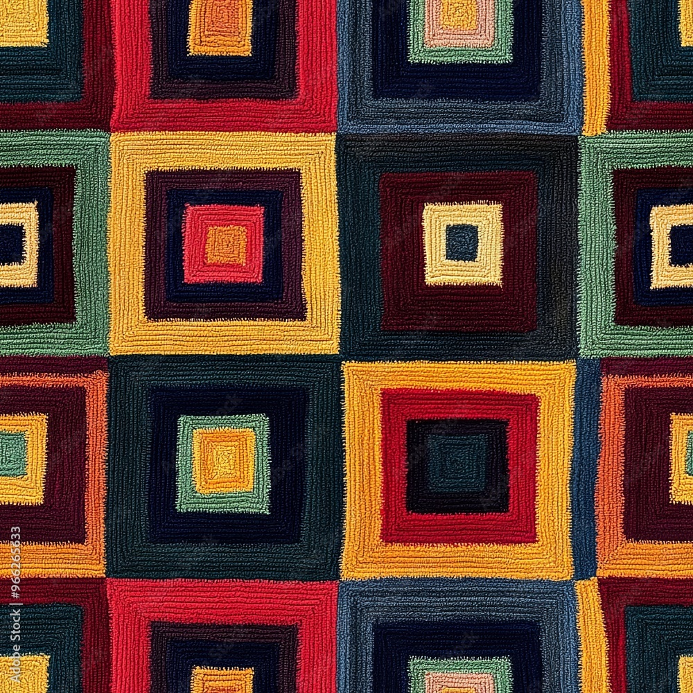 Aufkleber dynamic arrangement of colorful squares creates a lively backdrop for creative projects