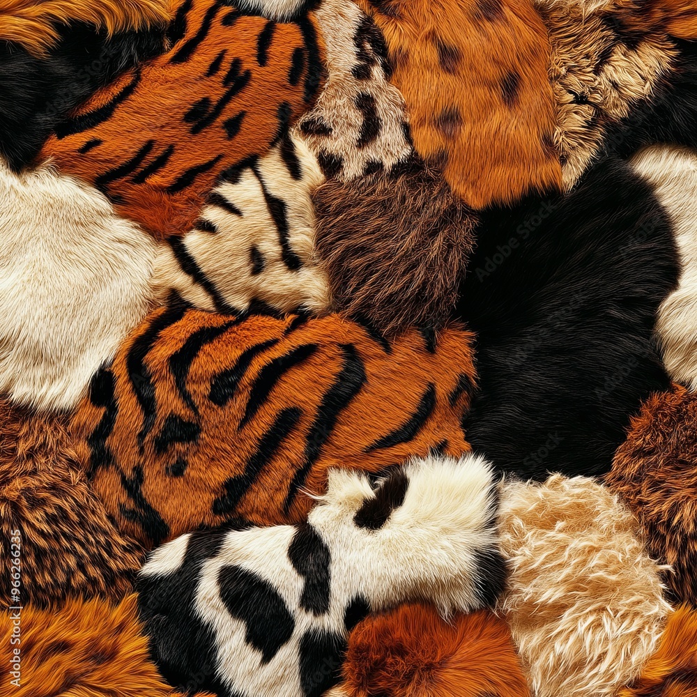 Poster a captivating array of fur textures showcasing natural patterns perfect for unique designs