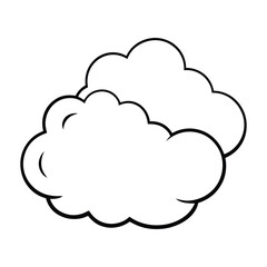 Cloud Drawing Design Vector Illustration Clipart Eps