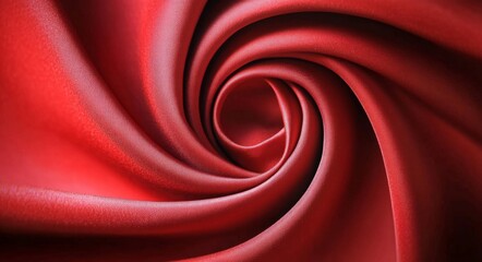 Obraz premium Close-up of a vibrant red rose petal displaying intricate details and natural curves in soft light