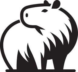 Capybara vector on transparent background for digital content, t-shirts and stickers, vectorized capybara logo, vectorized capybara illustration