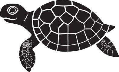 Vectorized turtle, vectorized illustration of sea turtle