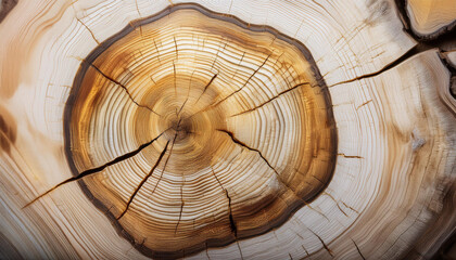 Tekstura przekrój drewna, dekoracja generative ai 