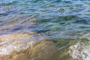 water flowing over rocks