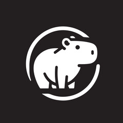Capybara vector on transparent background for digital content, t-shirts and stickers, vectorized capybara logo, vectorized capybara illustration
