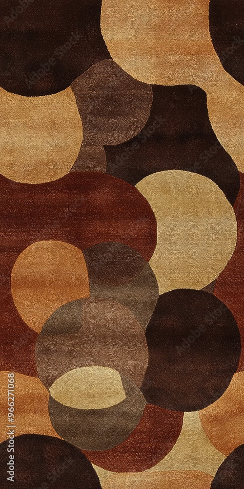 Poster a harmonious blend of earthy tones with dynamic circular shapes creates an inviting backdrop
