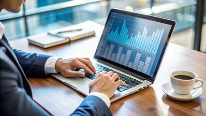 Close-Up of a Businessperson's Hands Typing on a Laptop for Professional Work Environment Representation