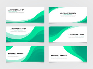Naklejka premium Abstract wave banners vector illustration. Template Flyer, brochure,business card