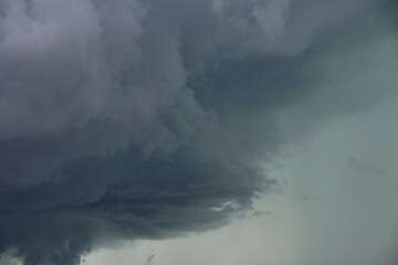 Blue sky full of white clouds, storm day