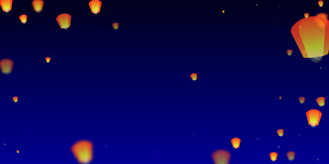 Fototapeta premium Loy krathong festival card.