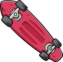 Illustration of Penny Board Vector