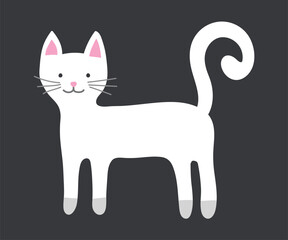 Collection of cat icons isolated on white background. Vector illustration