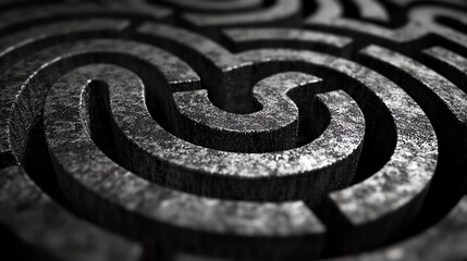 A close-up view of a metallic maze showcasing intricate patterns and textures, evoking thoughts of puzzles and challenges.