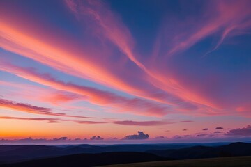 Fototapeta premium Breathtaking Sunrise over Soft Clouds in a Colorful Dreamlike Landscape