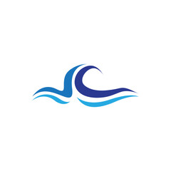Water wave icon vector illustration template