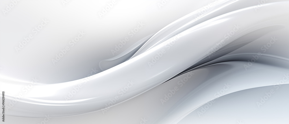 Fototapete Abstract soft shiny white gray wavy line background graphic design. Elegant white gray modern architecture art. Blurred backdrop effect back