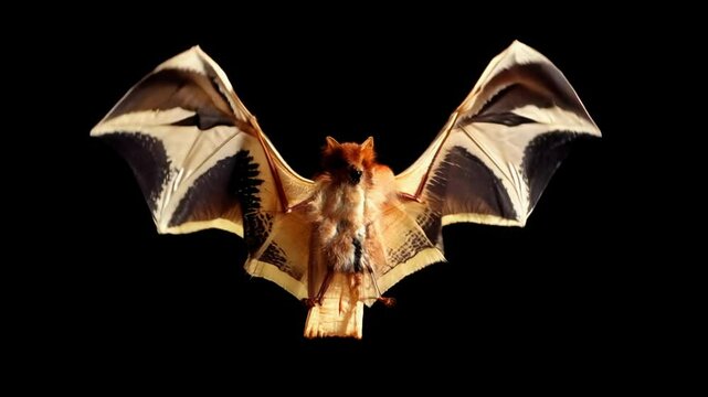 Discover the fascinating details of an uncommon bat species, featuring vibrant fur and striking wing designs that highlight its incredible adaptations.