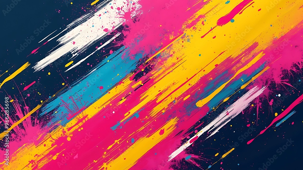 Poster dynamic abstract composition. an energetic background with directional arrows and brush strokes in n