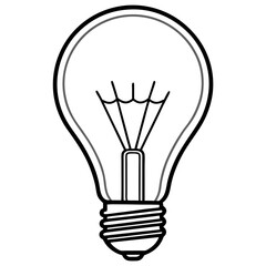 Bulb vector on white background