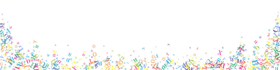 School notebook cover. Colorful childish floating