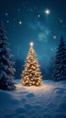 Obraz premium Card, Christmas Night: Sparkling gold and blue and white background with festive shimmer