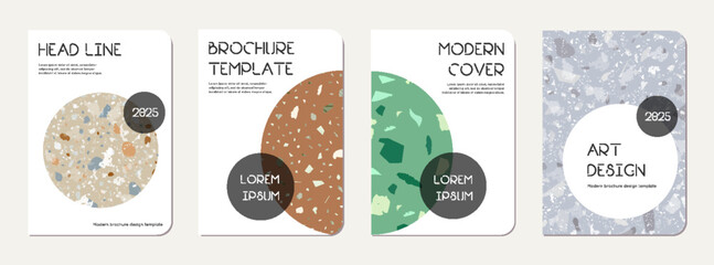 Notepad cover design. Terrazzo abstract