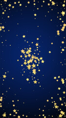 Fototapeta premium Magic stars vector overlay. Gold stars scattered