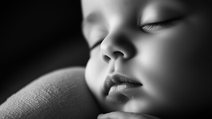 a newborn being cradled in a parent's arms with the baby nestled close to the chest, creating a sense of security and warmth