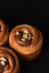 Cruffins with salted caramel filling