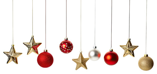 Christmas hanging white background celebration.