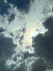 Rainbow clouds on a sunny day