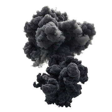 recommend clip art: Dramatic Dark Smoke Explosion on a Transparent Background