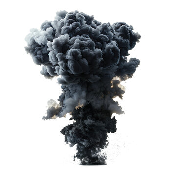 recommend clip art: Dramatic Dark Smoke Explosion on a Transparent Background