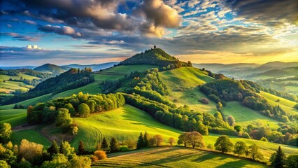 Fototapeta premium Breathtaking Natural Landscape Scenery Capturing the Beauty of Nature's Wilderness and Open Spaces