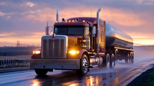 Remote fuel delivery by truck, servicing isolated areas with hazardous materials