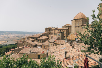 Roof of a village in Tuscan Italy