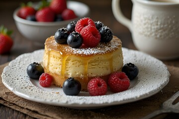 A piece of flan cake 