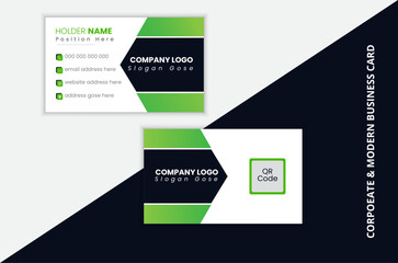 Professional and modern business card design template 